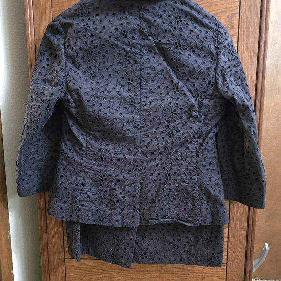 Talbots petite black eyelet 2 piece suit. Like new. - Picture 4 of 6
